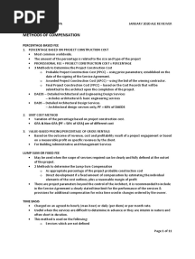 Summarized Methods of Compensation
