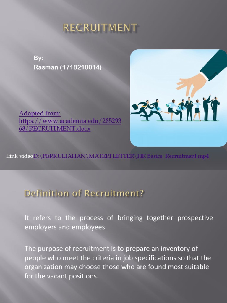 Recruitment Process Overview and Strategies | PDF