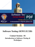 Software Testing: Contact Session - 1