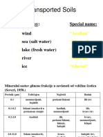 Transported Soils: Transported By: Special Name: Wind Sea (Salt Water) Lake (Fresh Water) River Ice