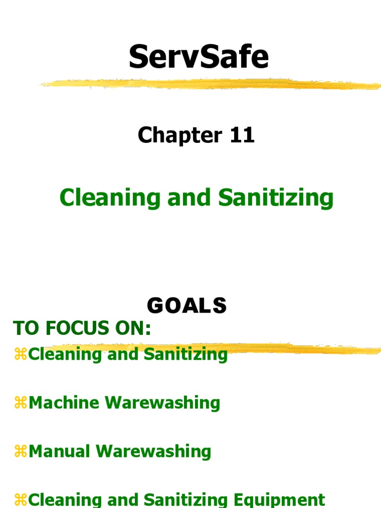 Servsafe CH 11 PDF Dishwasher Personal Protective Equipment