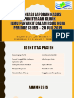Disusun Oleh: Lutfi Karimah (11.2018.042) Pembimbing: Dr. Benyamin S. Tambunan, SP - PD