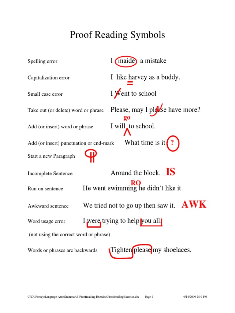proofreading-exercise-pdf-proofreading-linguistics