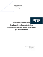 Informe de Microbiologia II Estudio de L PDF