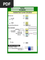 Available Fault Current Calculation: Project Name Your Company Name