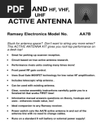 Ramsey AA7B - All Band Active Antenna PDF