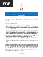 ERA clarification on proposal to construct a hydropower plant near Murchison Falls