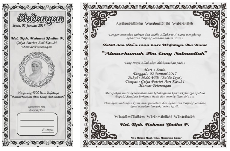 Undangan Tahlil Doc