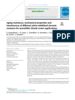 Aging Resistance, Mechanical Properties and Translucency of Different Yttria-Stabilized Zirconia Ceramics For Monolithic Dental Crown Applications