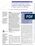 Sexual Minority Population Density and Incidence of Lung, Colorectal and Female Breast Cancer in California