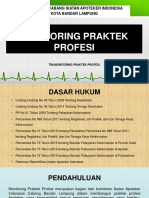 Monitoring Praktek Profesi: Pengurus Cabang Ikatan Apoteker Indonesia Kota Bandar Lampung