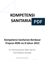 Kompetensi Sanitarian (Seminar - HAKLI - Surabaya - DUA - 2013