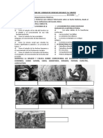 Evaluacion de I Unidad de Ciencias Sociales 1er Grado