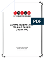 Manual Pendaftaran Pelajar Baru (Tajaan JPA)