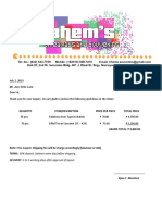 Mr. Jun Ortiz Luis: Quantity Item/Description Price Per Piece Total Price