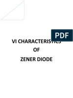Vi Characteristics OF Zener Diode