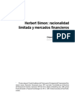 Herbert Simon, Racionalidad Limitada y Mercados Financieros Eficientes