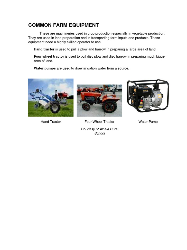 Common Farm Equipment PDF