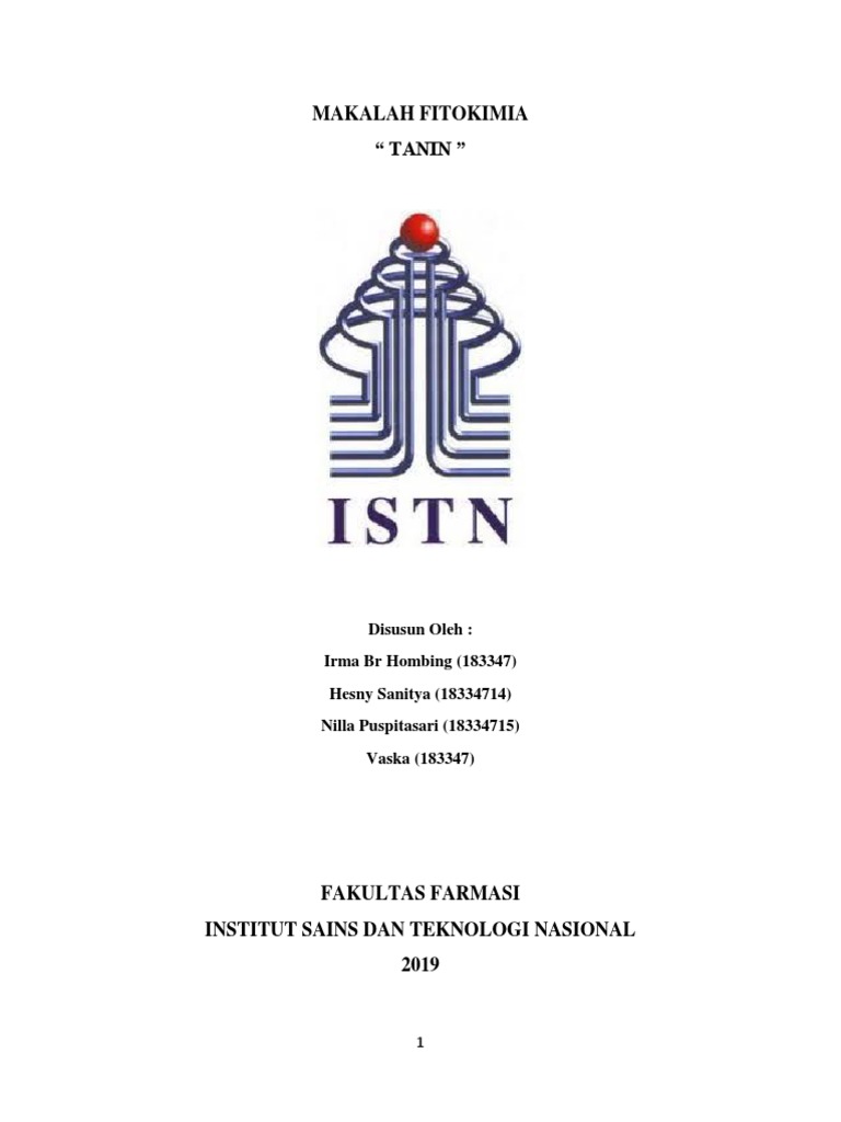 Fitokimia Tanin: Struktur dan Manfaat | PDF | Sains & Matematika