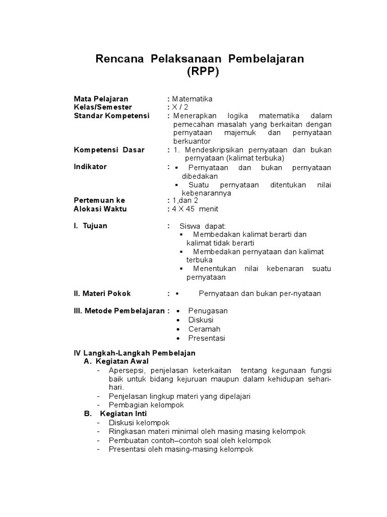 Soal Dan Jawaban Logika Matematika Pernyataan Majemuk  contoh soal