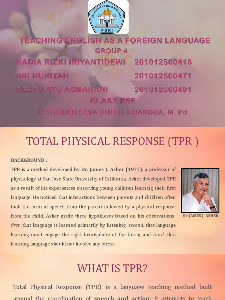 6 Total Physical Response PDF PDF Language Acquisition Psychology