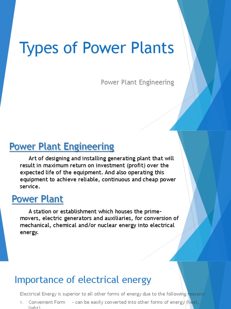 Types and Sources of Power Plants | PDF | Fossil Fuel Power Station | Fuels