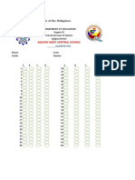 Republic of The Philippines: Aglipay West Central School