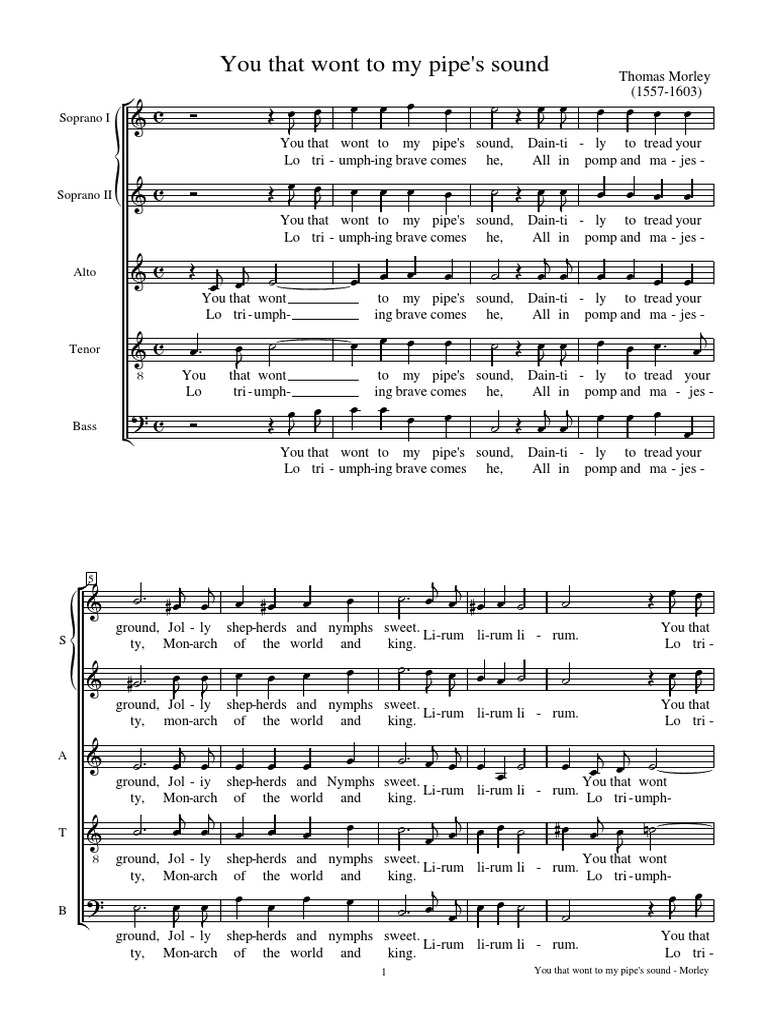 You That Wont To My Pipes Sound | PDF