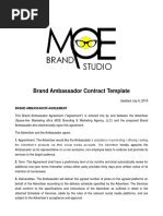 Brand Ambassador Contract