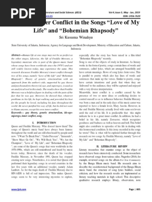 Author S Inner Conflict In The Songs Love Of My Life And Bohemian Rhapsody Id Psychoanalysis