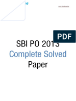 SBIPO Solved Paper 2013 PDF