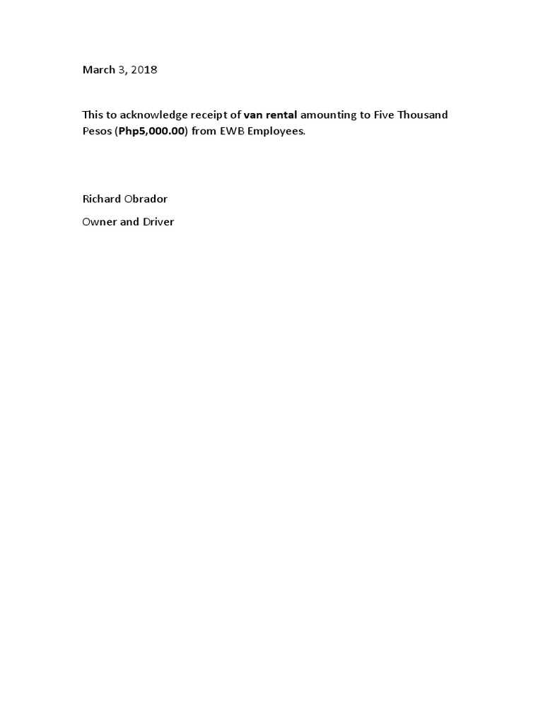 Van Rental | PDF | Business