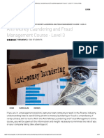 Anti-Money Laundering and Fraud Management Course - Level 3 - Course Gate