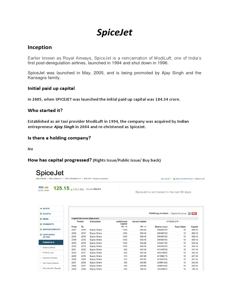 Spice Jet | PDF | Finance & Money Management | Law