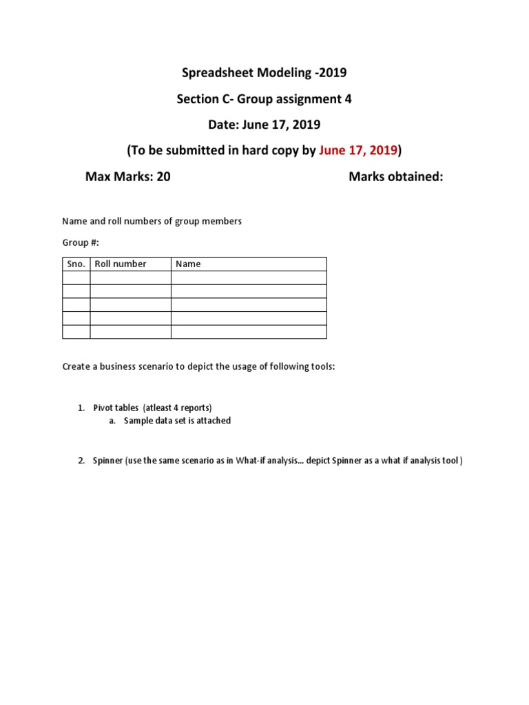 Spreadsheet Modeling Tools Guide | PDF