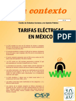 CFE Contexto No.31 Tarifas Electricas