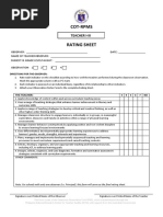 Cot-Rpms: Teacher I-Iii