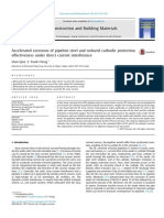 Accelerated Corrosion of Pipeline Steel and Reduced Cathodic Protection