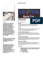Company Profile Klinik Kecantikan Sabrina Beauty Care