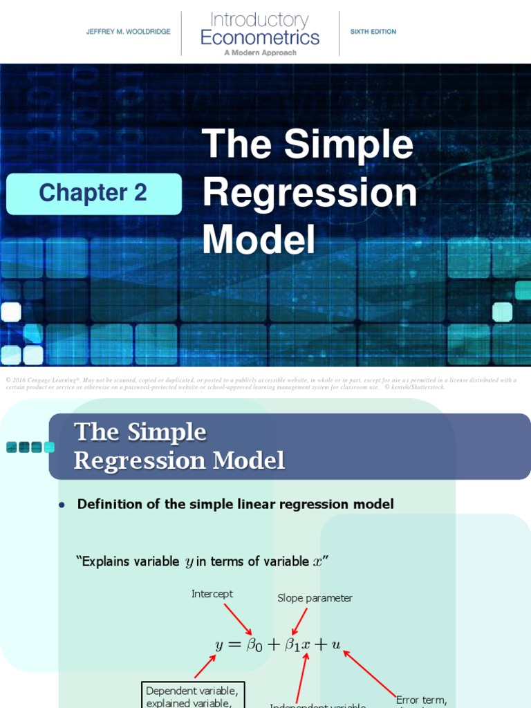 CH 02 Wooldridge 6e PPT Updated | PDF | Errors And Residuals | Ordinary ...