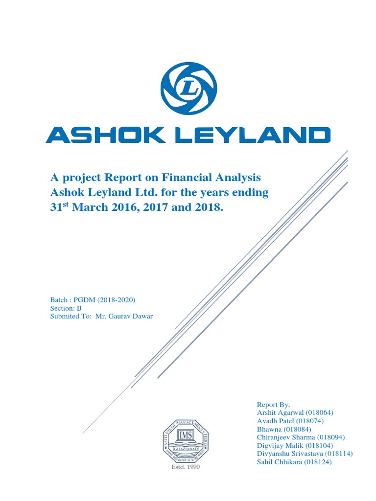 Ashok Leyland Report PDF Market Liquidity Equity (Finance)