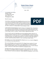 Robert Menendez Letter To Pompeo For Investigation of UAE
