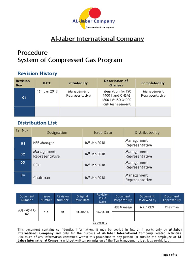 Compressed Gas Program PDF Risk Assessment Gases