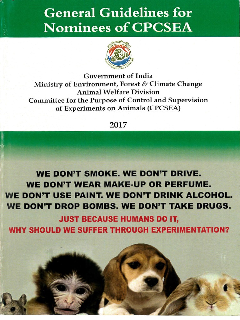 General Guidelines For Nominees of CPCSEA | PDF