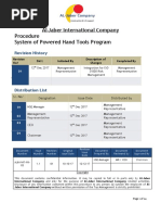 Powered Hand Tools Program