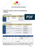 Procedure System of Control for Non Conformance Control