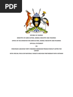 Statement on new strategies to increase Uganda's coffee exports