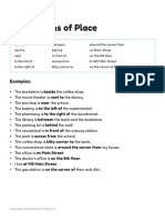 Prepositions of Place: English