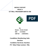 GT Mill Program Batch XX: Weekly Report Week 8