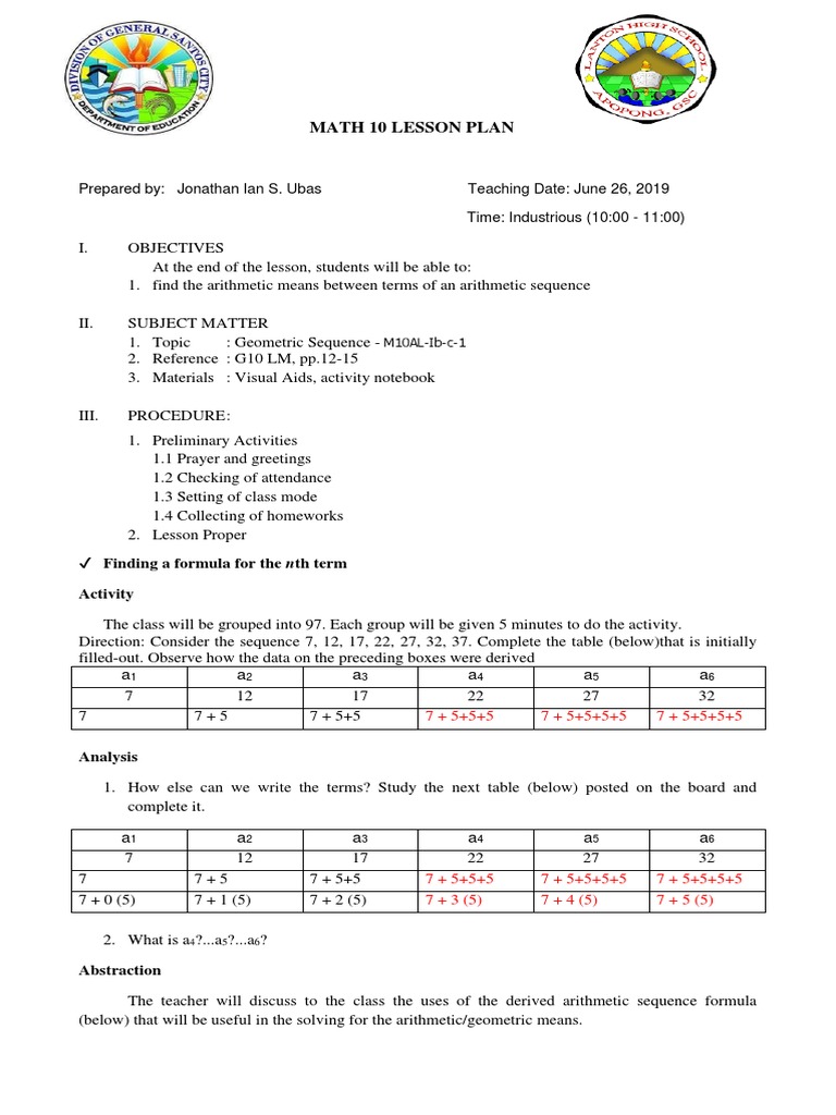 Arithmetic Means | PDF | Teaching Mathematics